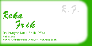 reka frik business card